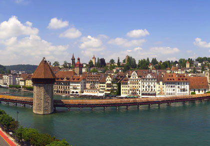 Le Pont de Lucerne en Suisse
