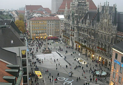 Marienplatz à Münich en Allemagne